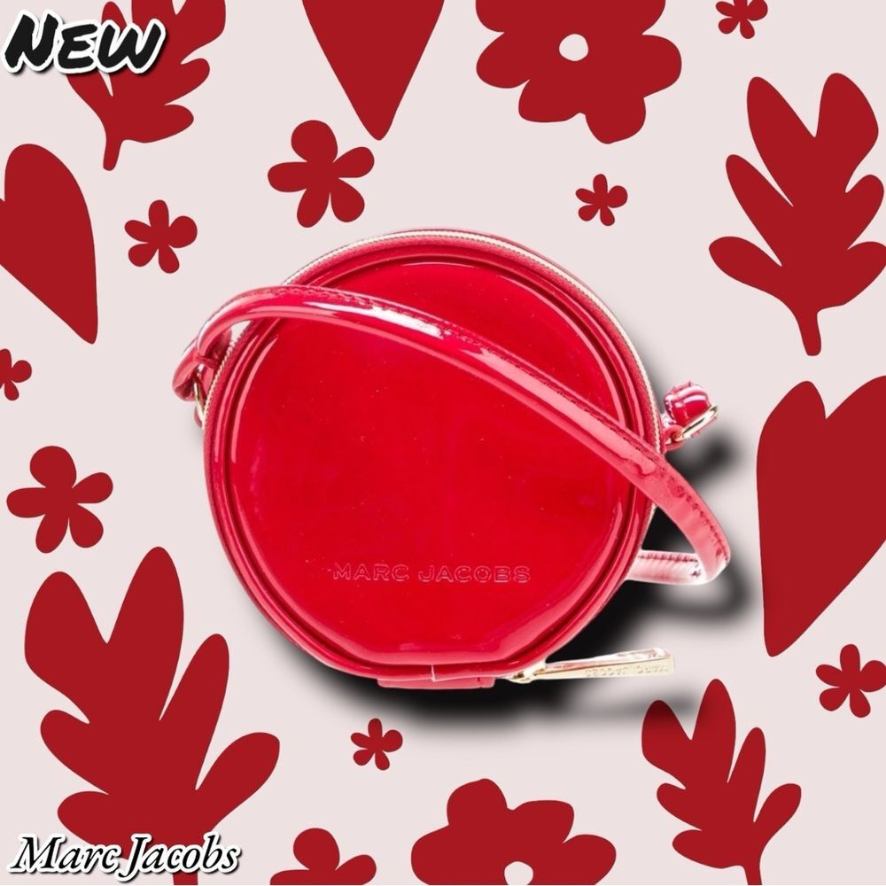 New NWOT Marc Jacobs Red Patent Leather Crossbody Bag Coin Purse